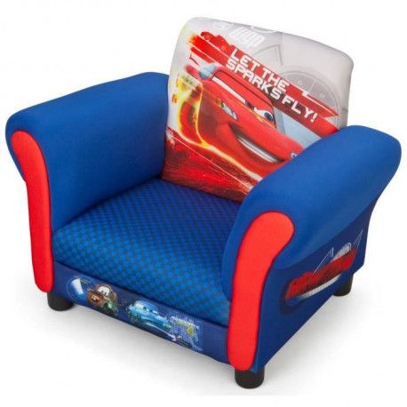 CARS Fauteuil Chesterfield Enfant - Bleu et Rouge