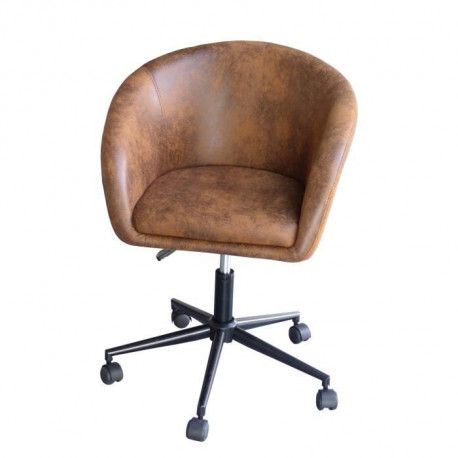 Harry Fauteuil De Bureau En Simili Marron Vieilli Et